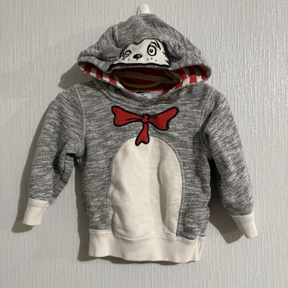Dr Suess Cat In The Hat Hoodie Sweatshirt Baby Toddler 18 Mo